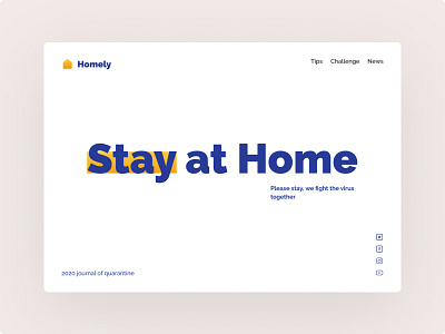 Journal of Quarantine design type typography ui ux web
