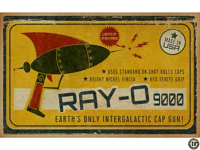 Ray Gun Packaging illustration packaging packaging design poster design ray gun retro design sci fi sci fi typography typography design vintage design