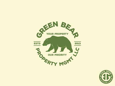 Green Bear Business Card badge badge design badge logo bear bear illustration bear logo business card business card design business cards logo logo design property management stationary stationary design stationary mockup