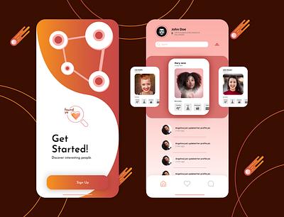 Dating App Design design mobile modern template