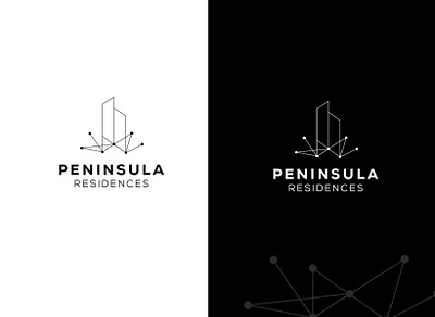 Residences Logo Concept brand branding colorful connect design digital flat home house identity logo ui vector