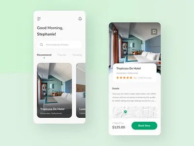 Hotel Booking App app app design booking clean hotel hotel app hotel booking hotel booking app icon interface ios minimal mobile mobile ui ui ui design ui ux user inteface ux ux design
