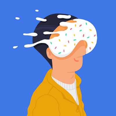 VR donut 🕹🍩 character donut illustration