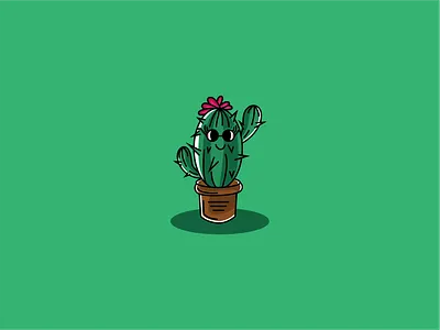 Cactus happy beautiful cactus character children cute design inspiration icon logo minimalist minimalist design playful playful logo