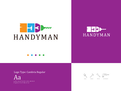 HANDYMAN LOGO DESIGN brand brand identity branding agency branding design creative design design system illustration landing logo logo animation modern rebrand revamp ui design visual identity