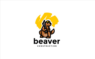 beaver construction logo animal animals beaver branding character design gradient graphic graphic design graphicdesign icon illustration illustrator logo minimal vector