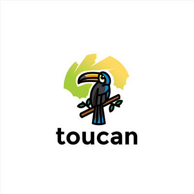toucan logo animal animals bird branding character design gradient graphic graphic design home icon illustration illustrator logo toucan vector