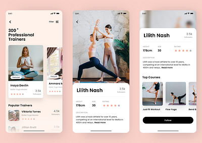 Fitness Trainer User Profile app design application design application ui applications clean daily 100 challenge fitness app minimal shots sketchapp trainer ui ui ux ui design uidesign user experience user experience ux user interface design user interface ui user profile