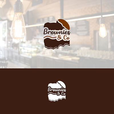 BROWNIES LOGO app bar branding cafe coffee coffee bean coffee shop contest design icon illustration logo typography ux vector web