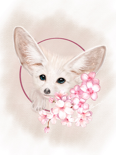 Fennec fox digital art 2d abstract animal artwork design digitalart drawing effects flat fox graphics illustration logo vector