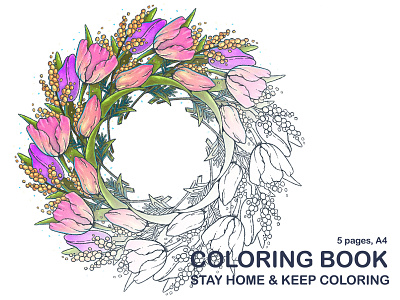 Free Coloring Book coloring book coloring page freebie illustration stay safe stayhome