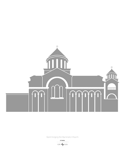 Saint Gregory The Illuminator Church in Istambul armenia armenian character church church lofo dribbble graphicdesign gregory the illuminator illustration vector հայաստան