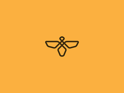 Bee animal branding comb geometry hive honey icon illustration insect line lineart logo mark minimal minimalist wings