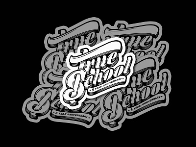 True School hiphop lettering logo type typo