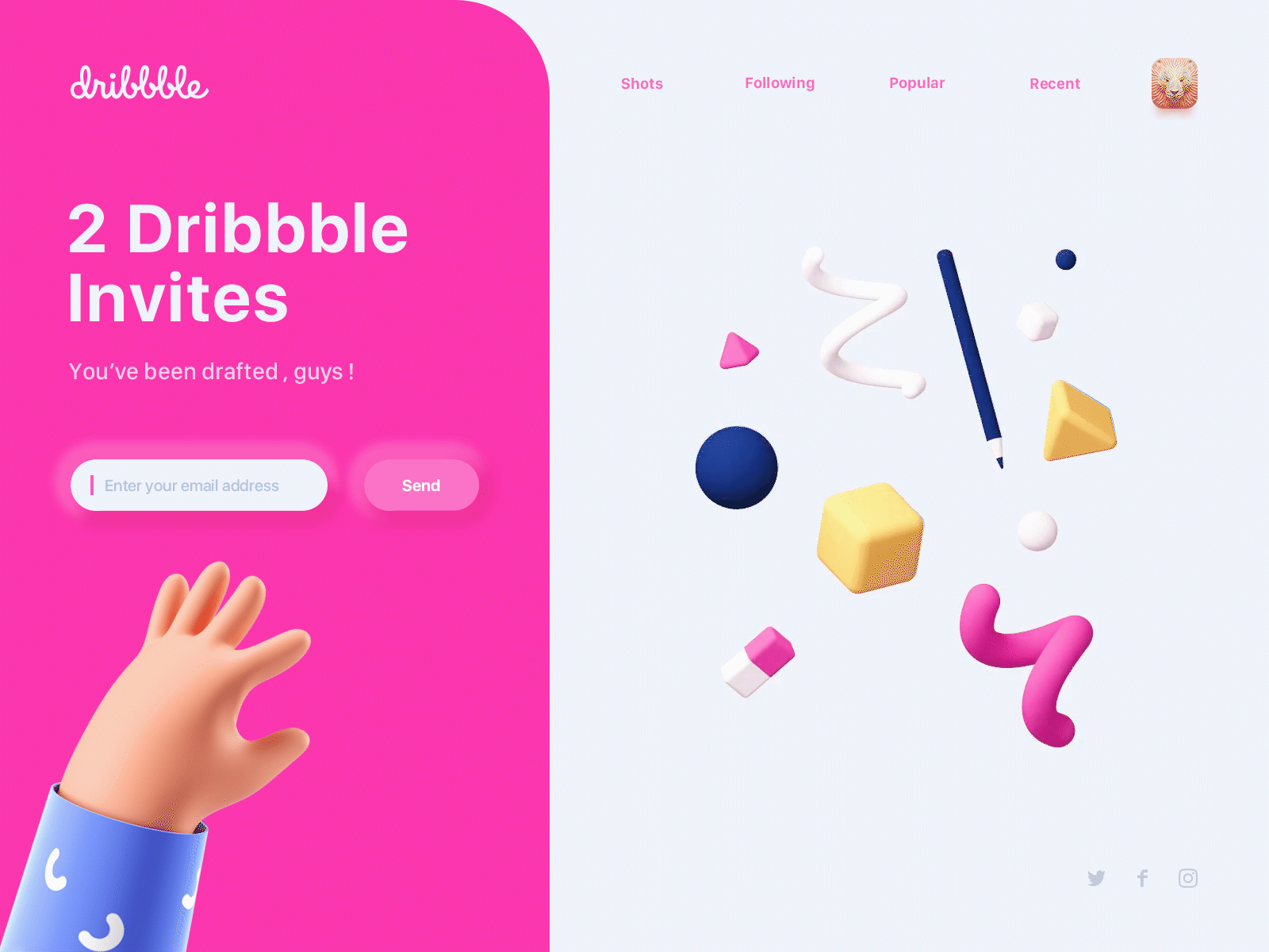 Woohoo Dribbble invites 🏀! after affects animation app color design dode dode dribbble best shot dribbble invite icon illustration invite media neumorphism popular ui web