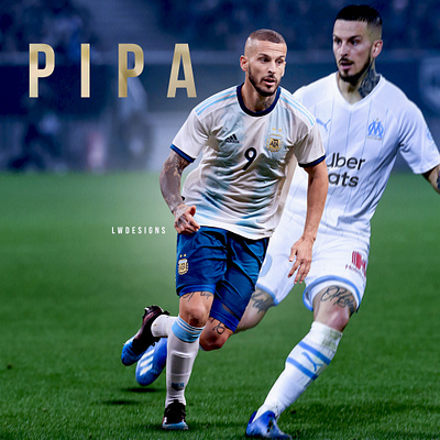 Darío 'Pipa' Benedetto - Marseille cr7 design football football club football design football edit footballer gfx illustration ligue 1 mbappe messi photoshop pipa poster soccer edit wallpaper