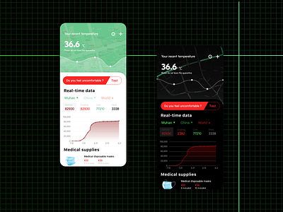 Medical information app app design ui