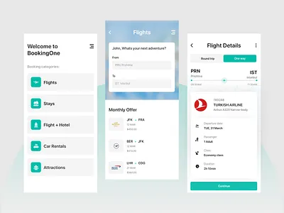 Booking App app clean color design dribbble mobile ui user experience user interface ux