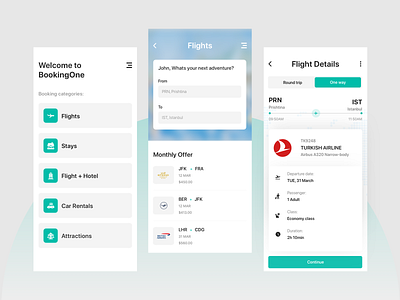 Booking App app clean color design dribbble mobile ui user experience user interface ux