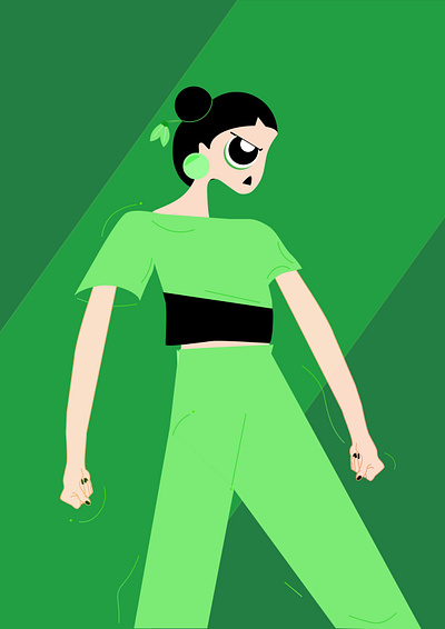 Buttercup character design illustration