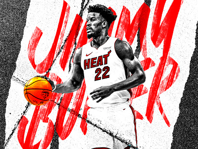 Jimmy Butler advertising art collage editorial editorial art editorial design experiment graphic design graphic designer jimmy butler miami heat nba nba poster photoshop photoshop art sports