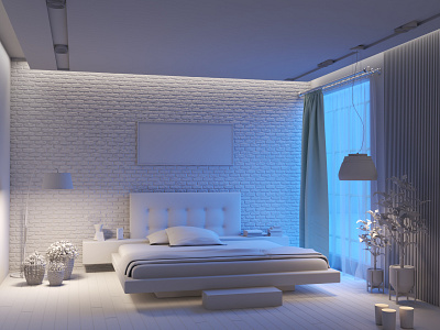 Bed Room ( clay render ) 3d art 3d render bed room cgi clay rendering modern villa realistic render render visualization