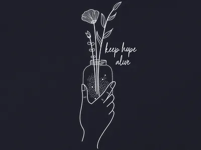 Keep Hope Alive adobe illustrator adobe photoshop artwork coronavirus design graphic design hope illustration line art lineart vector