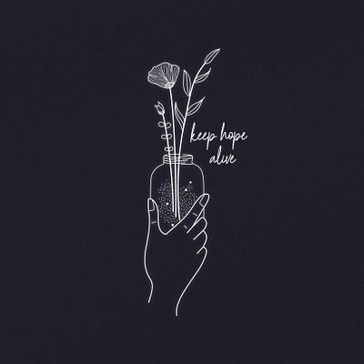 Keep Hope Alive adobe illustrator adobe photoshop artwork coronavirus design graphic design hope illustration line art lineart vector