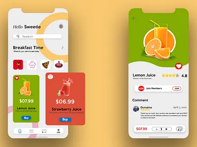App design for a restaurant menu app art branding design illustration logo ui ux web website