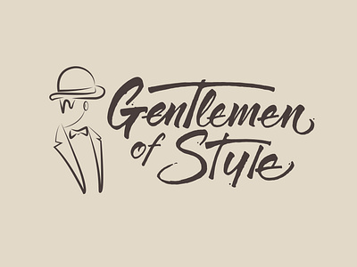 Gentlemen Of Style Hand Lettering branding calligraphy design hand lettering handlettering ink lettering letters logo typography