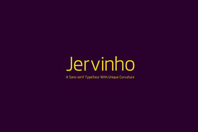 Jervinho Typeface curvature font font design sans serif sans serif font