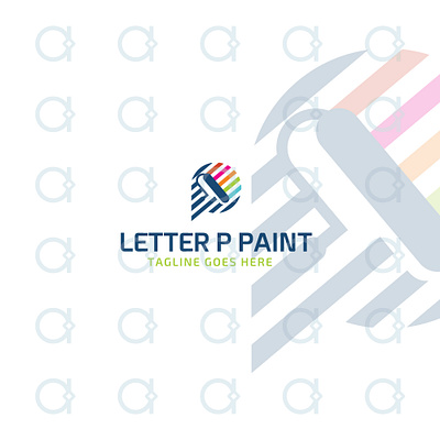 letter p paint logo brand design brand identity canvas decor design designer home house letter lettering logo p paint painter painting repair typography vector