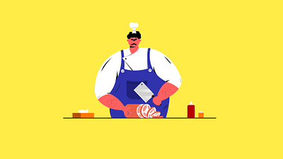 Chef animation application art branding character characterdesign creative design drawing flat flatdesign illustraion illustrator logo motion graphic motionart motiondesign motiongraphics sketch social