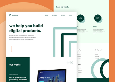 CoFound Lab - Landing Page Design clean ui development firm landing page ui