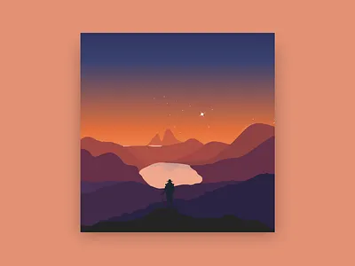 Dusk animation design illustration ui vector
