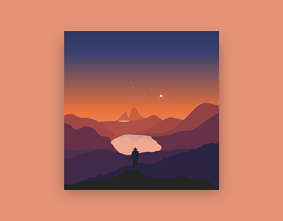 Dusk animation design illustration ui vector