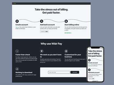 Widr Pay Home concept finance form home how it works how to landing mobile progress redesign ui ux web website