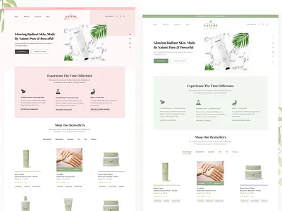 Beauty Product Shop - Online Store Website clean header header design online store website online store website web design website