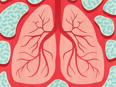 Premium Stock: Medical, Lungs anatomical anatomy design epidemic graphic health healthcare illustration infected infection lungs medical medical design pandemic stock art textured textured illustration virus