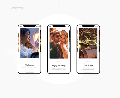 Onboarding for Travel app clean design enjoy interface mobile onboarding product slider slider design travel travel app travelling trip ui ux web welcome welcome page