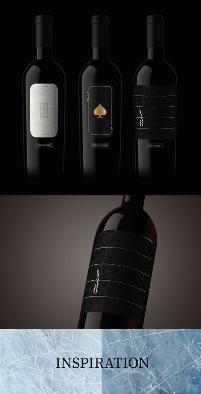 Premium wine design black luxury minimalist modern premium silver wine