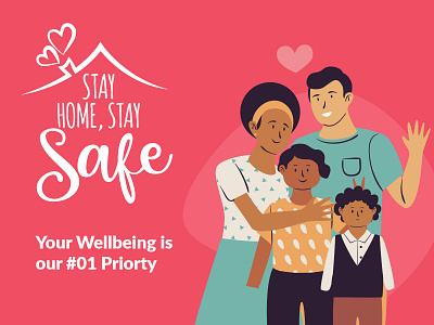 Stay Home Stay Safe creative design idea social media design