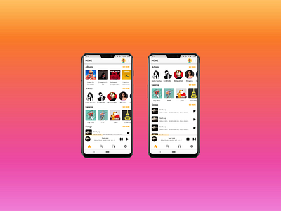 Homepage adobexd homepage music app music player ui ux