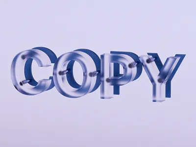 3D Copy Typography 3d copy text typography