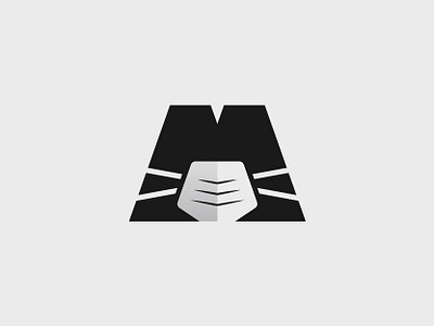 M for Mask illustation logo mask