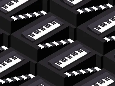 Keyboards Zone | Isometric Graphics Series graphic illustration isometric isometric art isometric design isometric illustration keyboard keyboards music sketch vector