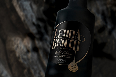 Lenda do Génio branding design gold oliveoil packaging real