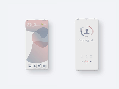 Neumorphism design - UI Android smartphone android app design android smartphone ui homescreen android neumorphism outgoing call