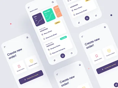 Shipment App concept v2.0 app cool design fleet fleet app freight app logistics modern shipment simple sleek transport trend truck app truck hire ui ui design uiux vibrant