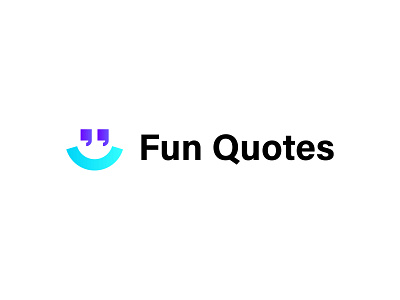 Fun Quotes abstract brand branding creative cyan design fun funny funny signs icon logo logotype portal quote quotes vector violet